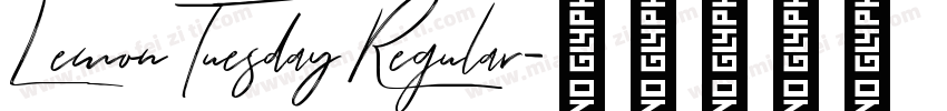 Lemon Tuesday Regular字体转换